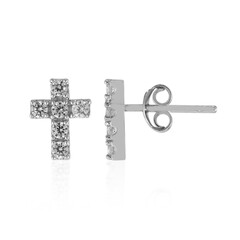 Zirkon-Silberohrringe