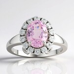 Anello in argento con Kunzite