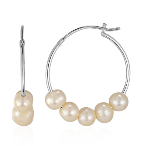 Boucles d'oreilles en argent et Perle de culture d'eau douce (TPC)