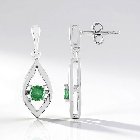 Orecchini in argento con Apatite Verde