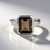 Anello in argento con Quarzo Fumè (MONOSONO COLLECTION)