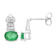 Boucles d'oreilles en argent et Emeraude de Bahia