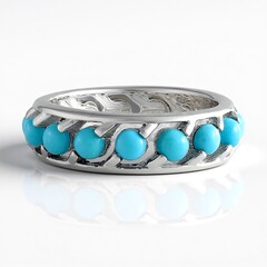 Anello in argento con Turchese Sleeping Beauty