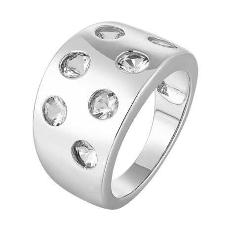 Zilveren ring met danburietkristallen