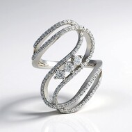 Zilveren ring met zirkonen