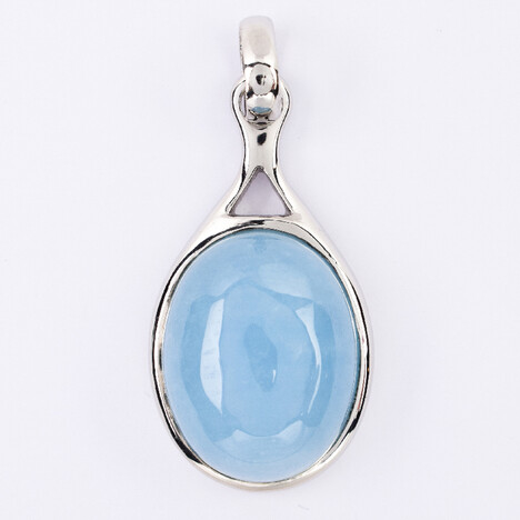 Pendentif en argent et Aigue-marine