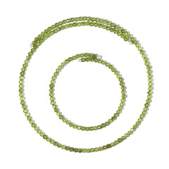 Parure in acciaio con Peridoto (Riya)