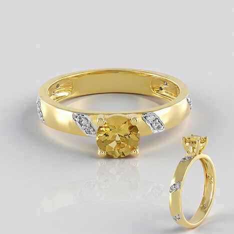 Anello in argento con Berillo Giallo