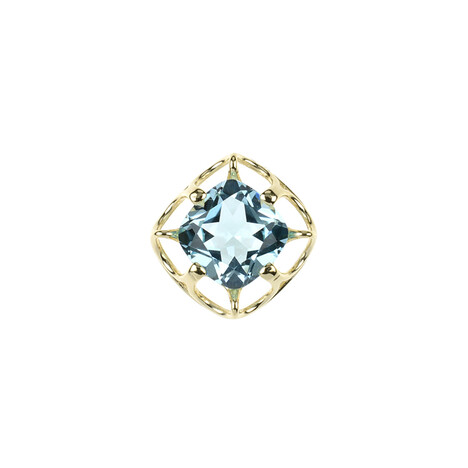 Himmelblauer Topas-Goldanhänger (dagen)