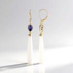 Boucles d'oreilles en or et Calcédoine blanche (KM by Juwelo)
