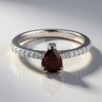Anello in argento con Zircone Rosa