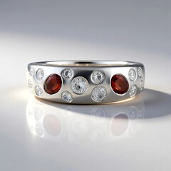 Anello in argento con Granato d’India