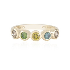 Gouden ring met I2 Bruine Diamanten