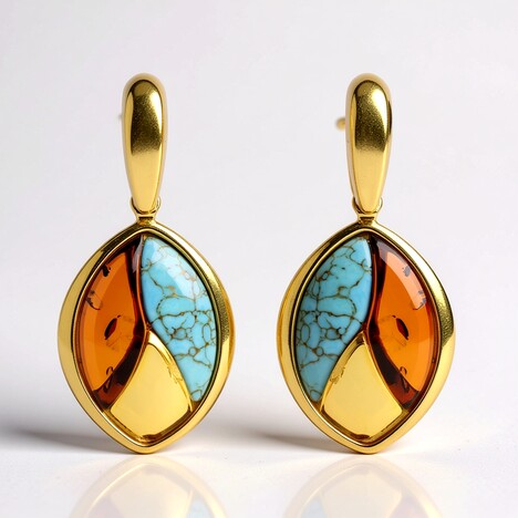 Orecchini in argento con Turchese (dagen)
