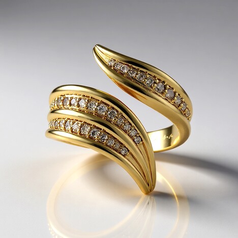 Bague en or et Diamant champagne I2 (de Melo Gold)