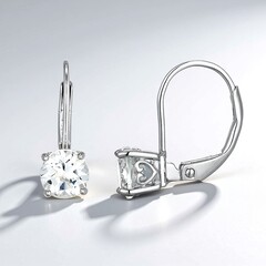 Orecchini in argento con Topazio Bianco
