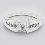 Anello placcato in platino con Diamante Fancy