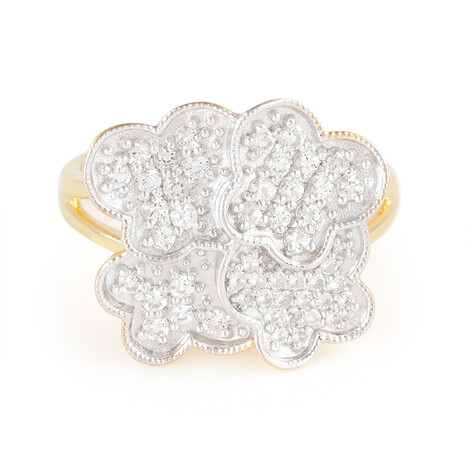 Weißer Topas-Silberring