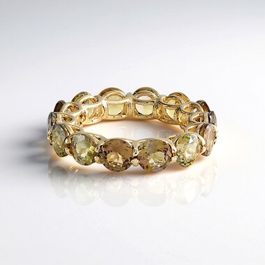Bague en or et Tanzanite jaune non chauffée