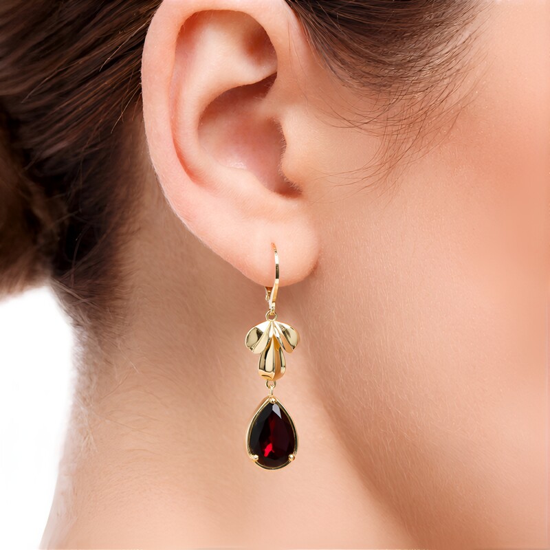 Orecchini in argento con Granato