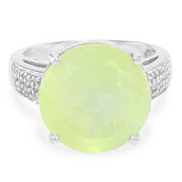 Bague en argent et Préhnite