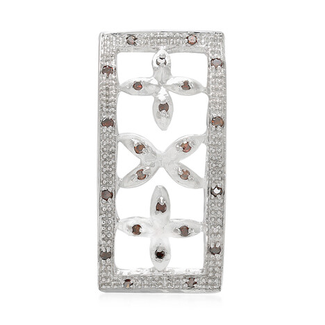 Zilveren hanger met Fancy diamanten