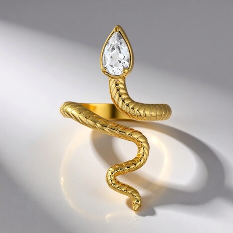 Anello in argento con Topazio Bianco