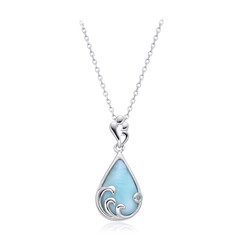 Larimar Silver Necklace