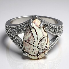 Anello in argento con Diaspro Dentritico Sonora