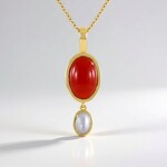 Collier en argent et Cornaline (KM by Juwelo)