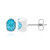Zilveren oorbellen met Blauwe apatieten