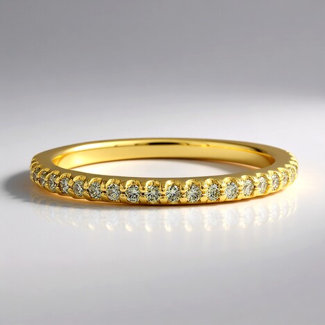 Anello in oro con Diamante Giallo Canarino SI1 (Annette)