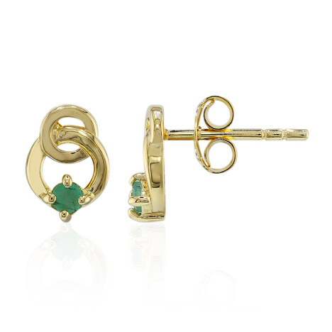 Boucles d'oreilles en argent et Emeraude du Brésil