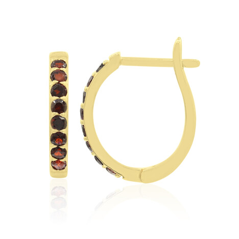 Granat-Silberohrringe