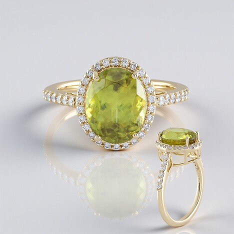 Anello in oro con Sfene (AMAYANI)
