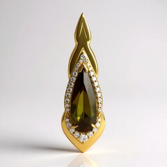 Ciondolo in oro con Andalusite (de Melo)