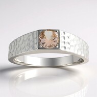 Anillo en plata con Morganita de Brasil