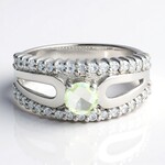 Anello in argento con Prehnite