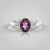 Anello in argento con Topazio Mistico Porpora