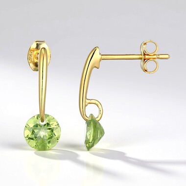 Peridot-Silberohrringe