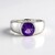Anello in argento con Ametista Zambiana