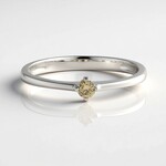 Anello in argento con Diamante Champagne I3