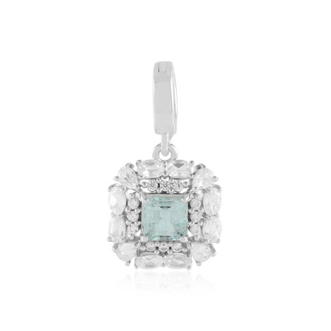 Ciondolo in argento con Smeraldo Color Paraiba