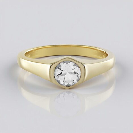 Anello in argento con Topazio Bianco