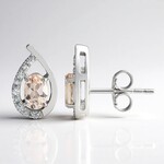 Orecchini in argento con MORGANITE MARROPINO