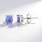 Pendientes en plata con Tanzanita