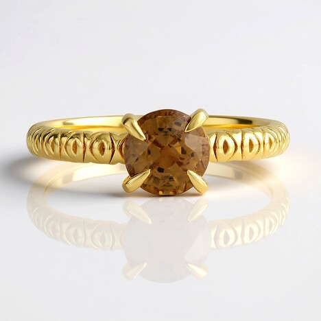 Anello in argento con Zircone Tramonto (Adela Silber)