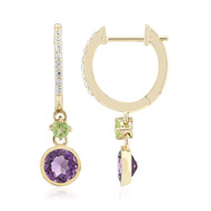 AAA-Amethyst-Goldohrringe (de Melo Gold)