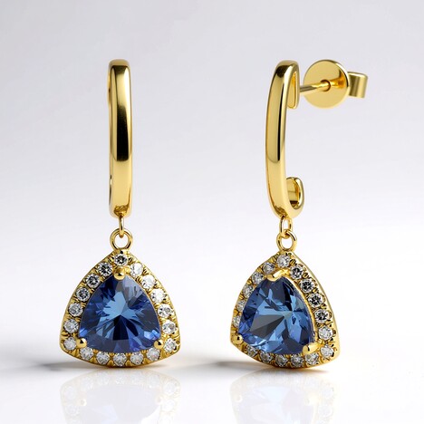 Orecchini in oro con Tanzanite (non riscaldata) (CIRARI)