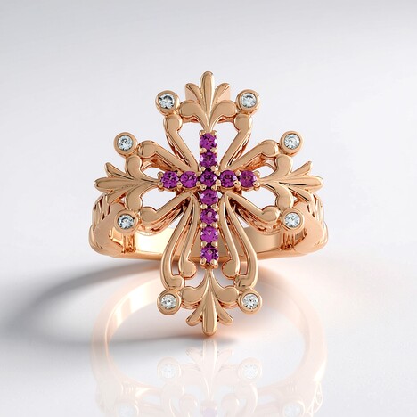 Bague en argent et Grenat Rhodolite (Dallas Prince Designs)